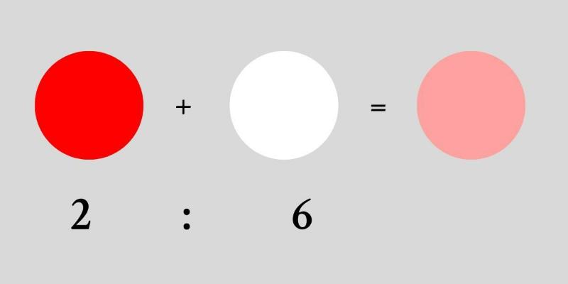 Cách pha màu hồng nhạt