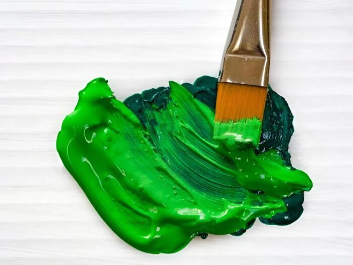 cach pha mau xanh la cay