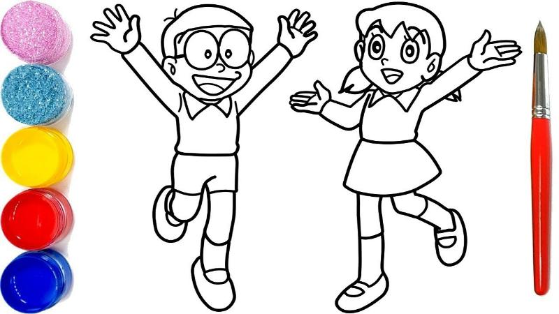 hinh tap to shizuka va nobita