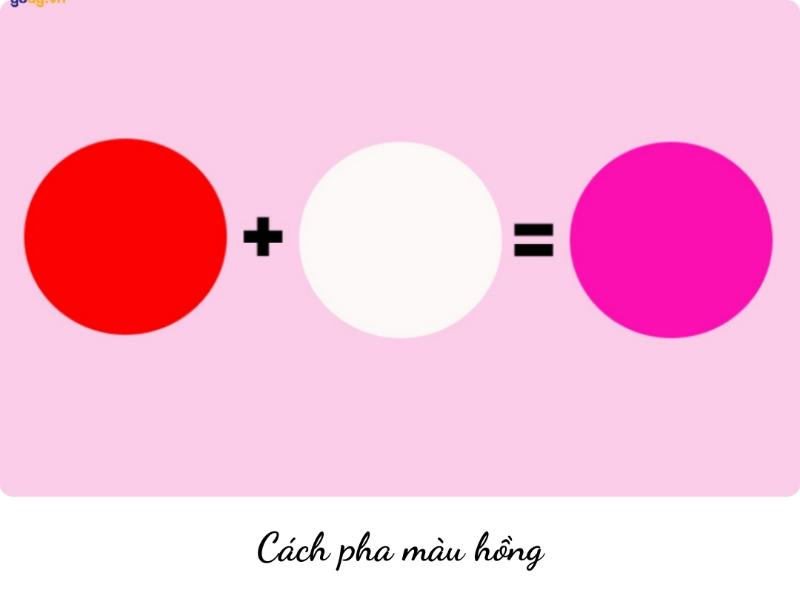 Cách pha màu hồng cơ bản nhất