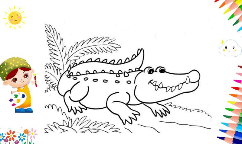 Lợi ích tranh tô màu cá sấu