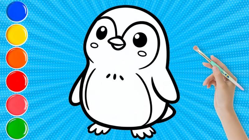 Tranh tô màu chim cánh cụt đẹp siêu đáng yêu cho bé 3 Lợi ích tranh tô màu chim cánh cụt