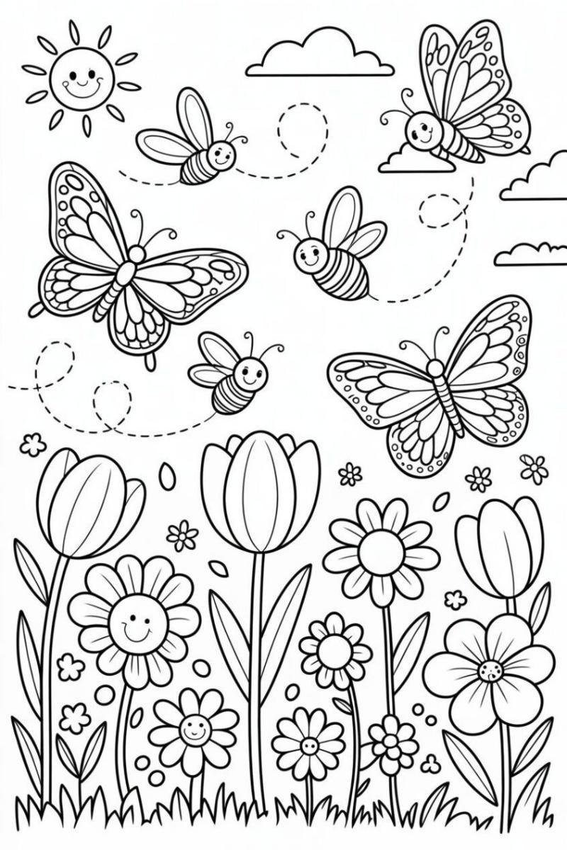 Lợi ích tranh tô màu côn trùng