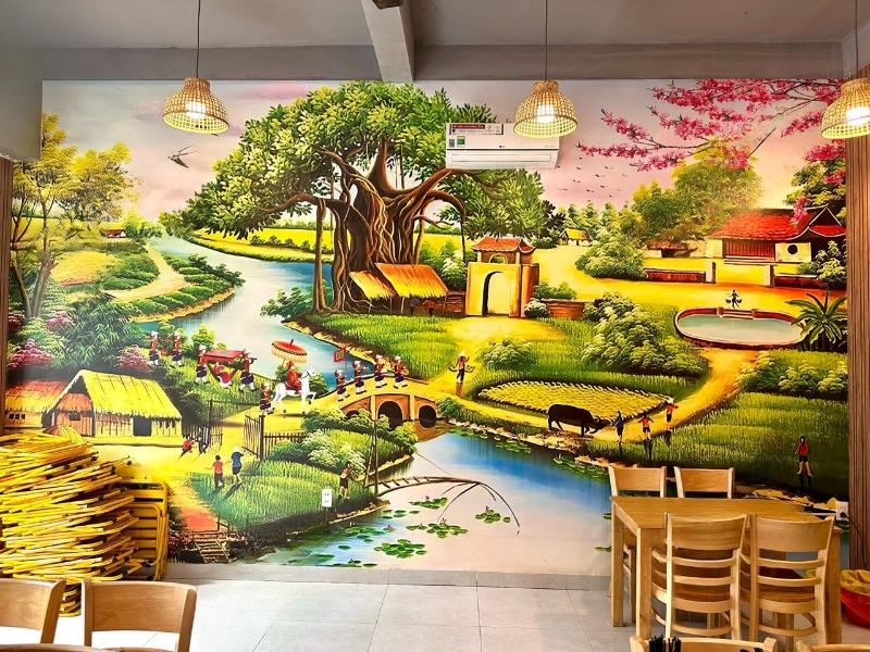 Phong cách tranh treo tường quán ăn hiện đại