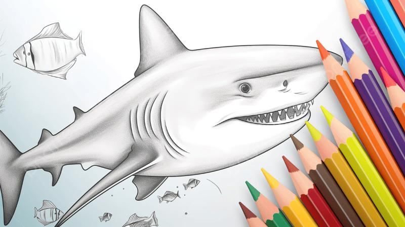99+ Tranh tô màu cá mập đẹp dễ tô, sáng tạo cho bé 3 Tranh tô màu cá mập cho bé