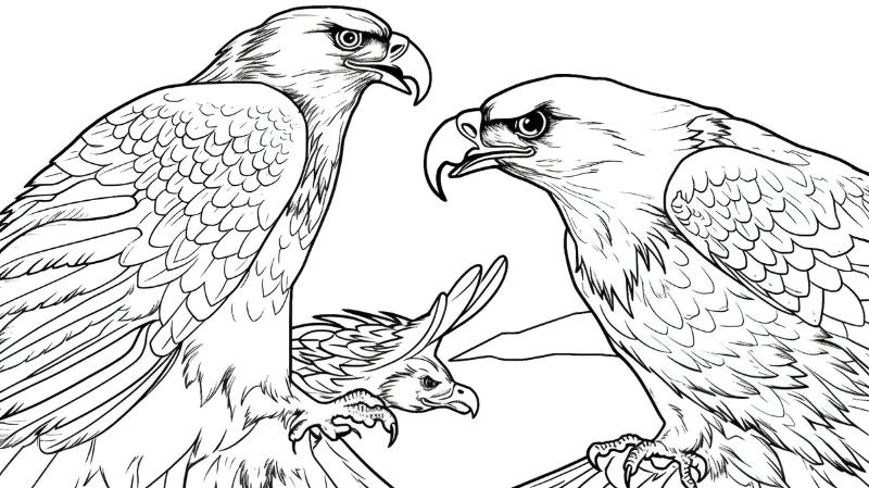99+ Tranh tô màu chim đại bàng đẹp, dễ in, hợp mọi độ tuổi 2 Tranh tô màu chim đại bàng