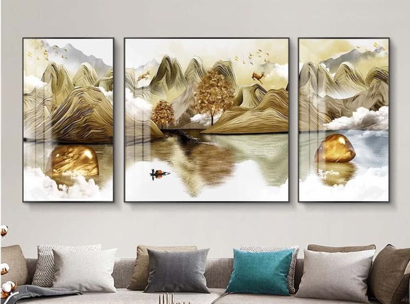 Tranh gương cảnh đồi núi