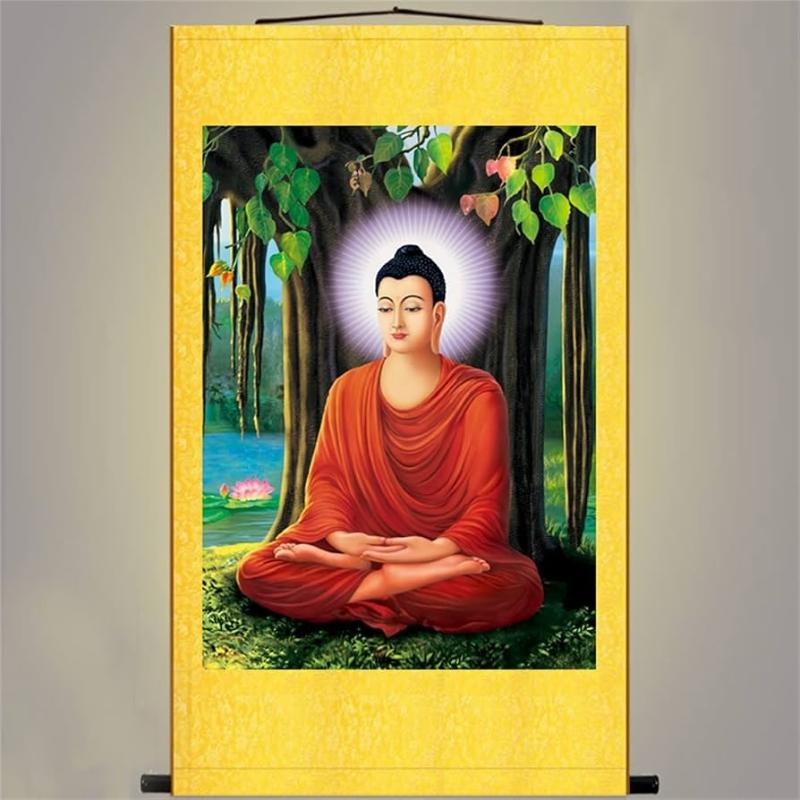 Hình tượng Đức Phật Thích Ca Mâu Ni thiền định dưới cội Bồ Đề, biểu trưng cho trí tuệ và sự tỉnh thức