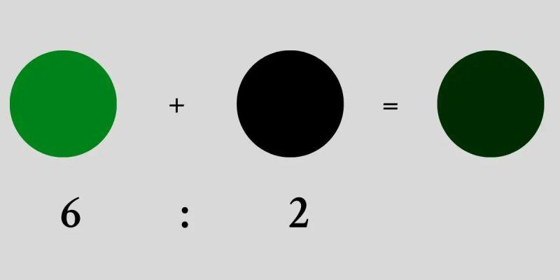 Thêm sắc đen giúp màu xanh lá trở nên đậm, sâu và mang sắc thái cổ điển hơn