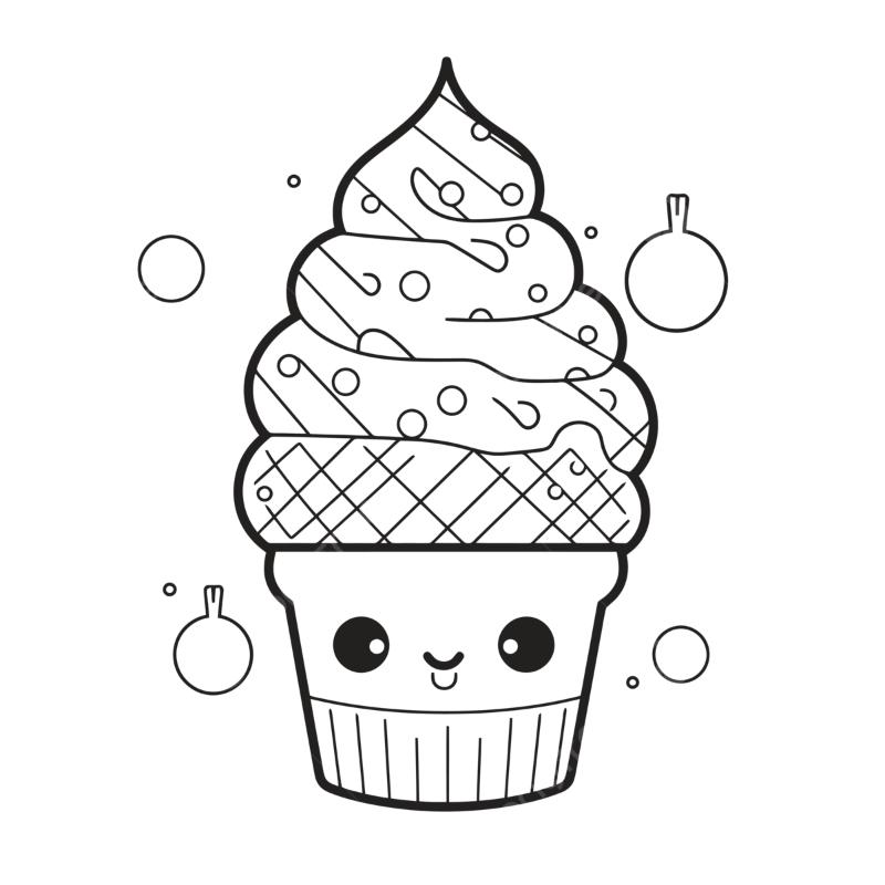 Tranh tô màu kem ly