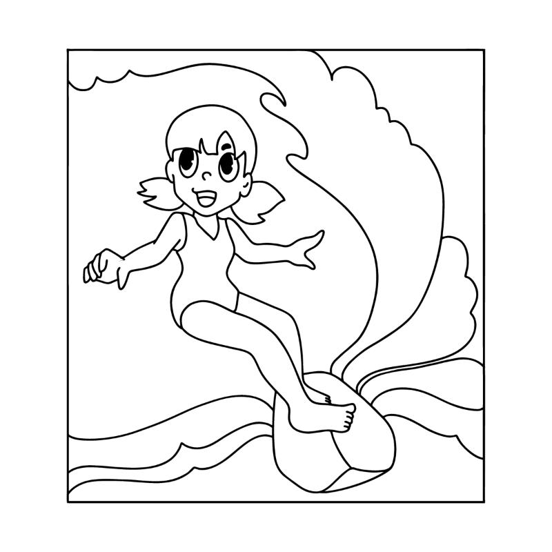 shizuka minamoto coloring page
