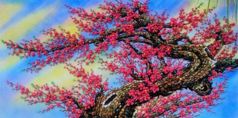 tranh da quy hoa dao 3d