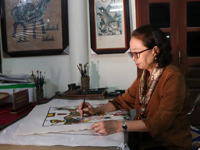 tranh đông hồ nghệ nhân ưu tú nguyễn thị oanh