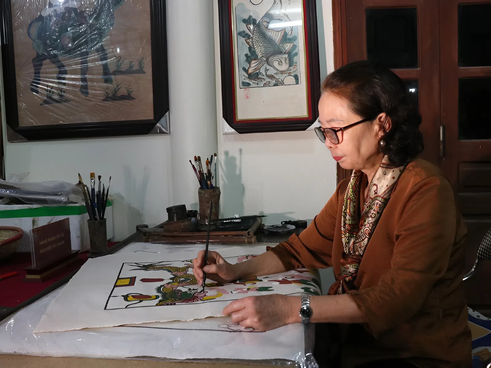 tranh đông hồ nghệ nhân ưu tú nguyễn thị oanh