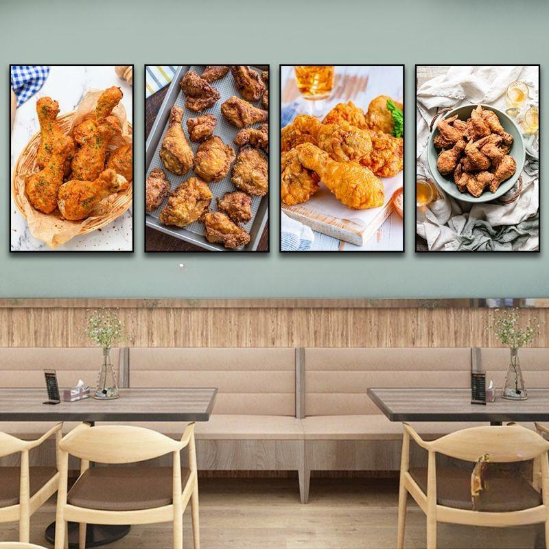 Tranh treo tường quán ăn chủ đề thực ẩm