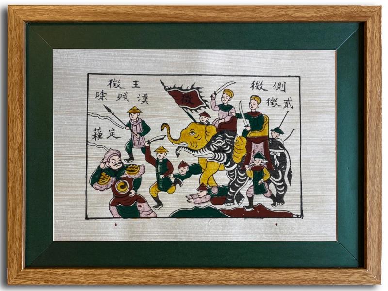 tranh giay dong ho hai ba trung danh giac