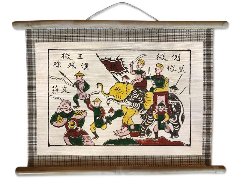 tranh manh dong ho hai ba trung danh giac