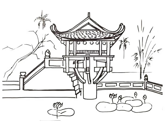 tranh to mau chua mot cot