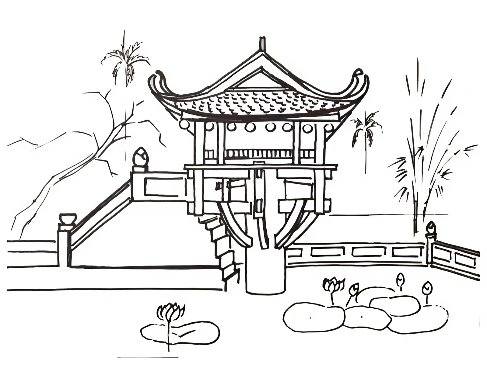 tranh to mau chua mot cot