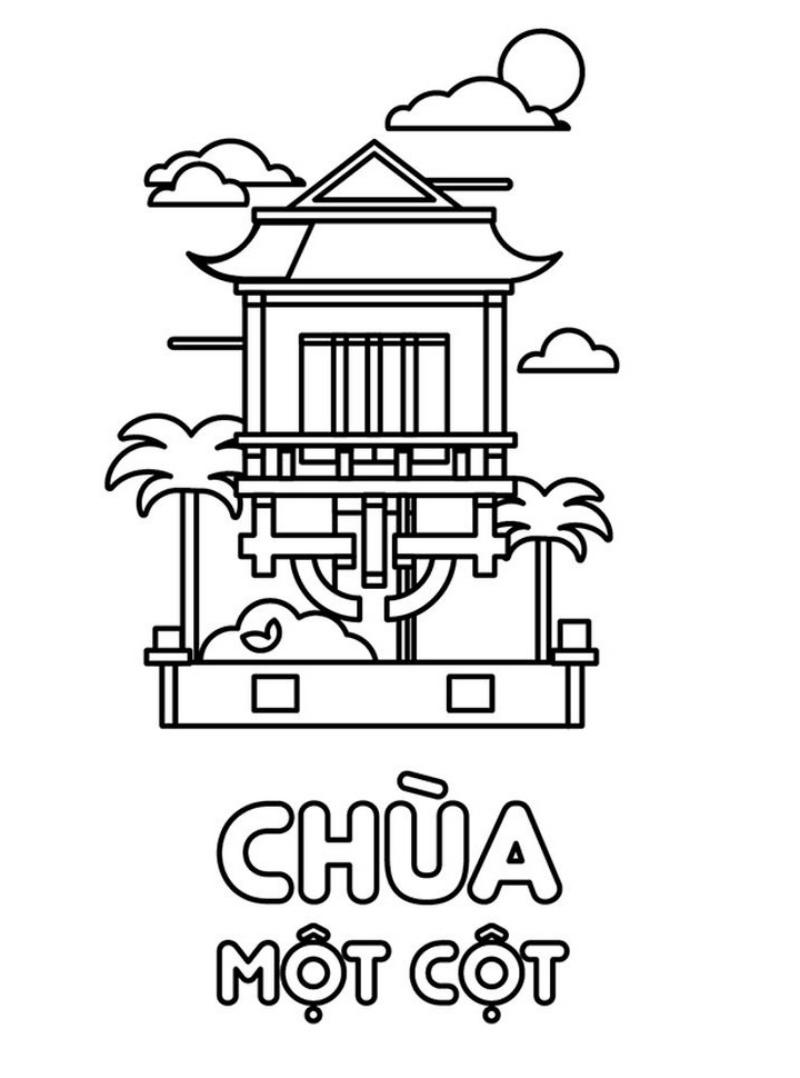 tranh to mau chua mot cot