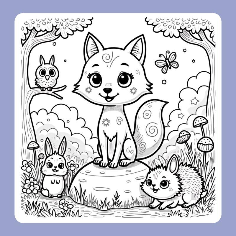 tranh to mau con vat song trong rung 5