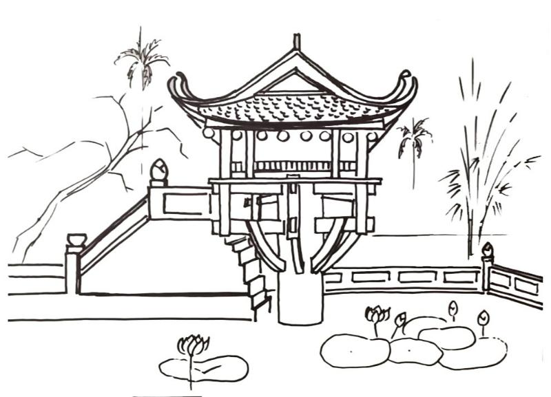 tranh to mau tranh ve chua mot cot 1