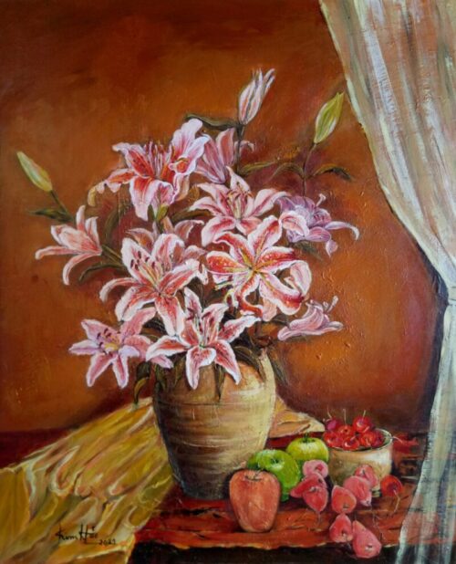 Tranh Hoa Ly Sơn Dầu