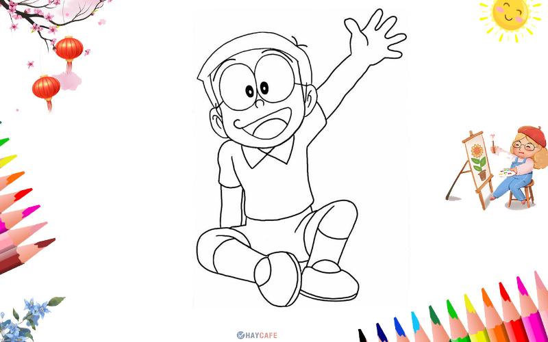 Lợi ích tranh tô màu nobita