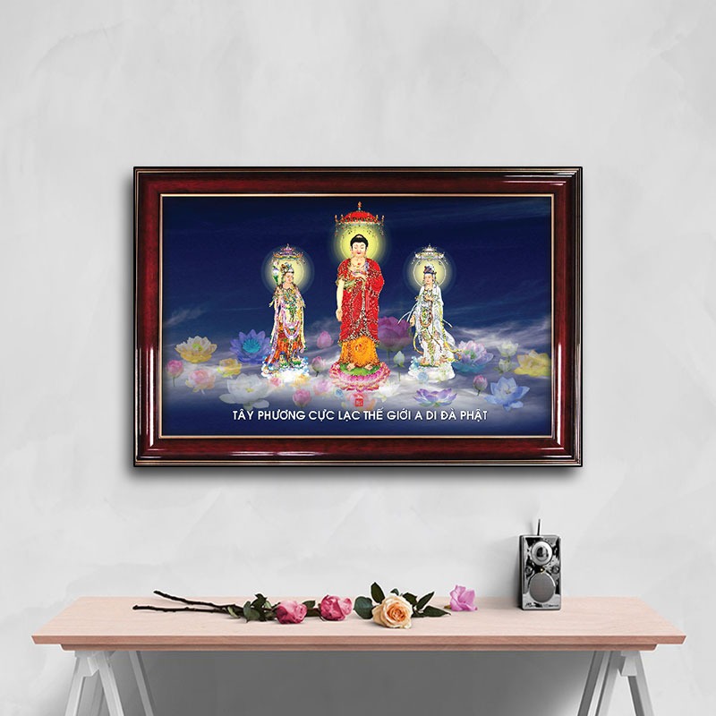 Tranh Phật Tây Phương Tam Thánh