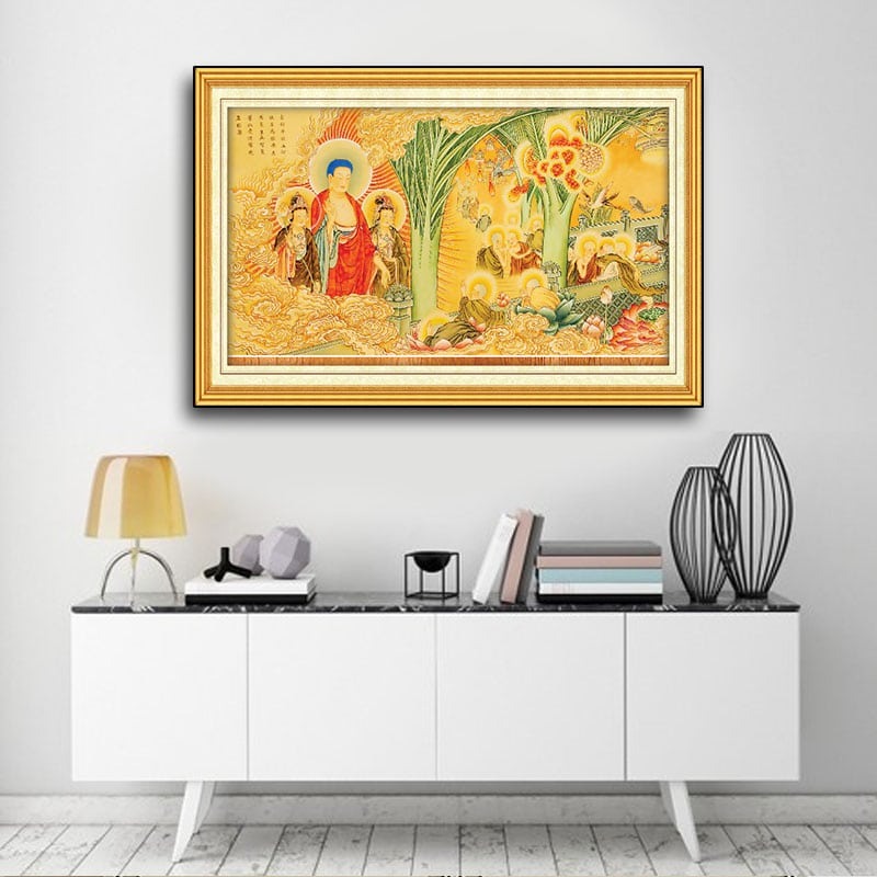 Tranh Phật Tây Phương Tam Thánh