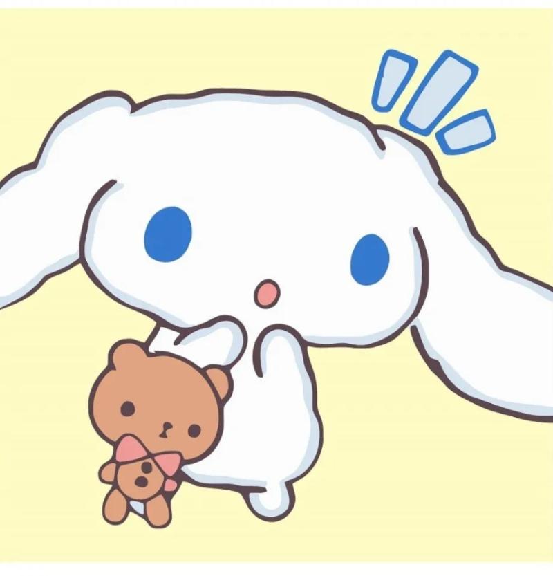 Cinnamoroll và chú gấu bông nhỏ - món quà của tình bạn.