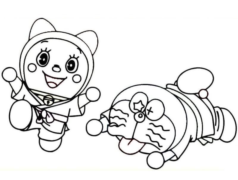 Doremi vui vẻ bên anh trai Doraemon trong một khoảnh khắc đáng yêu