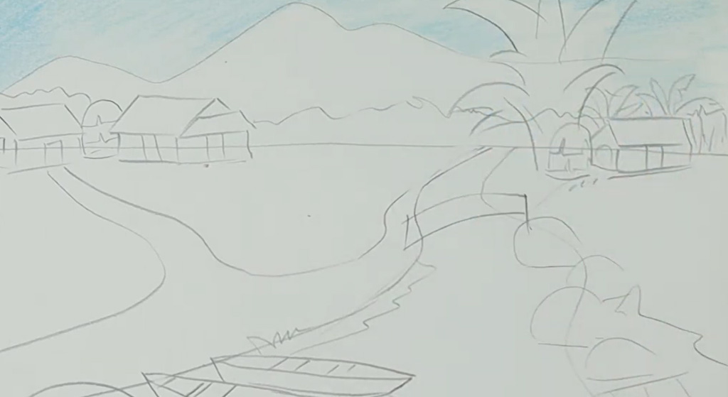 bầu trời chuyển màu từ xanh đậm sang trắng mịn màng