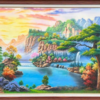 Tranh phong cảnh đẹp sơn thuỷ 180x90cm