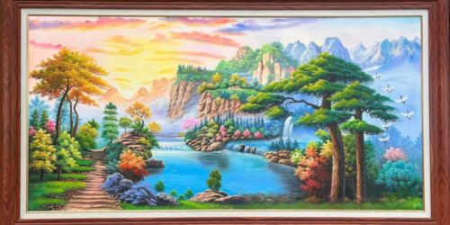 Tranh phong cảnh đẹp sơn thuỷ 180x90cm