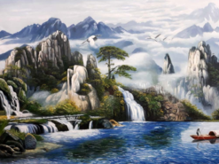 Tranh phong cảnh sơn thủy hữu tình 120x80cm