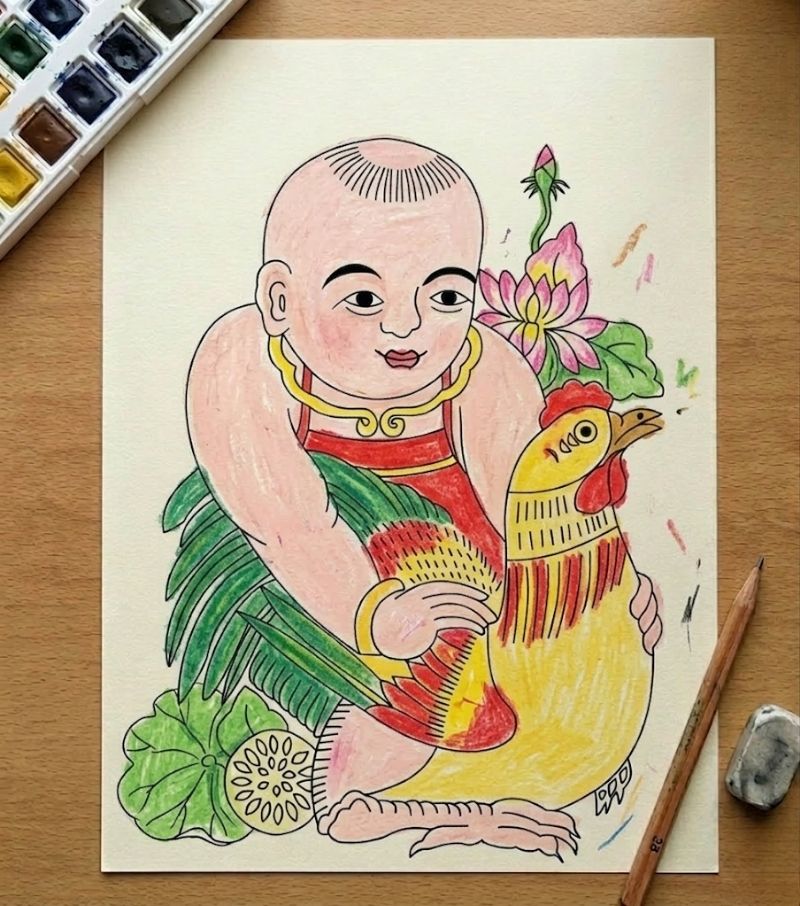 Tô màu hoàn thiện bức tranh 