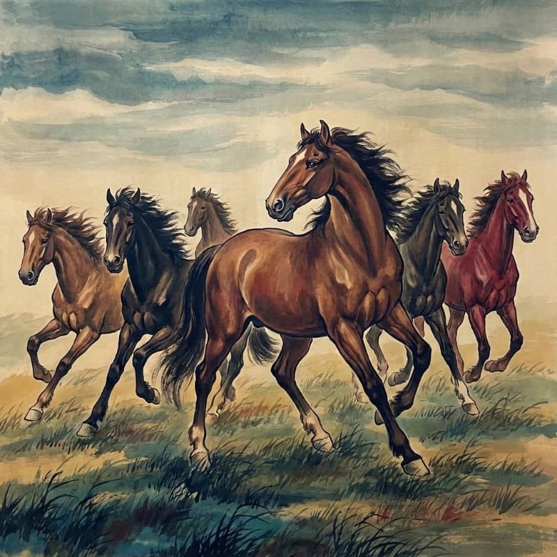 Ý nghĩa con ngựa ngoái đầu trong bức tranh mã đáo thành công cổ vũ đồng đội