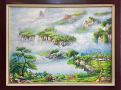 Tranh sơn thủy hữu tình mang đến một không gian sang trọng