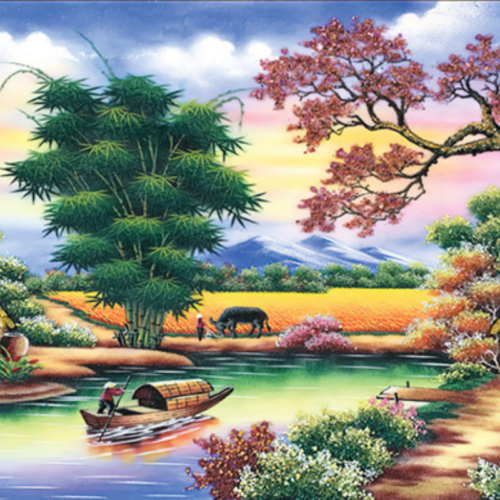 Tranh 3D đồng quê Việt Nam