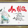Tranh thư pháp chữ An Nhiên 100x80cm