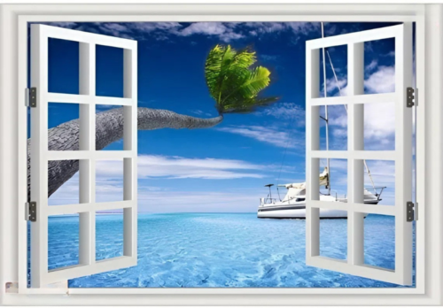 Tranh cửa sổ phong cách không gian mở rộng