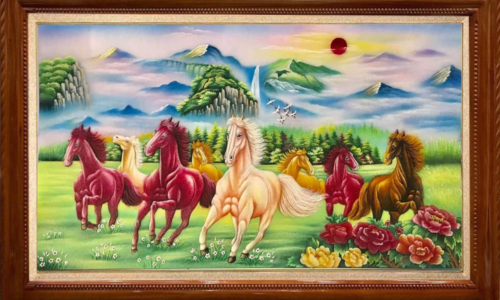 Tranh đính đá Mã Đáo Thành Công 120x60cm