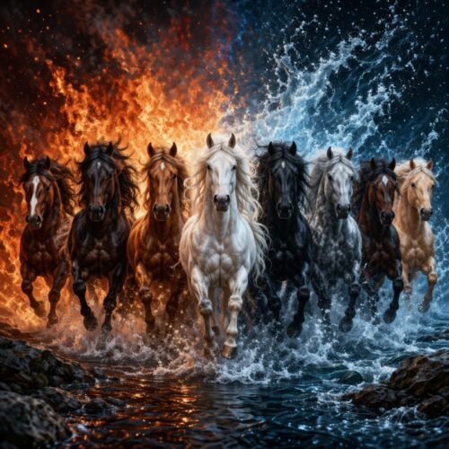 Tranh Bát Mã Băng Hỏa Song Hành