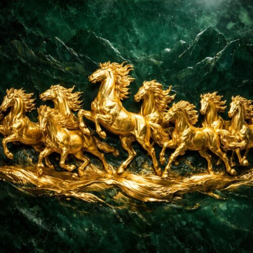 Tranh Bát Mã Kim Phong Ngọc Bích