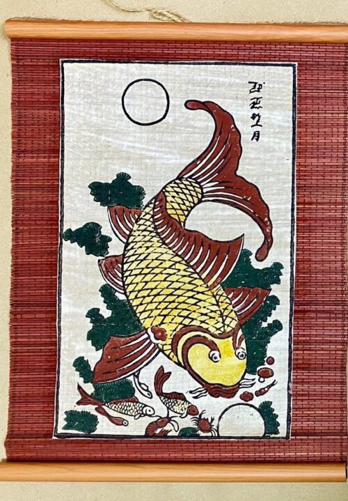 Tranh Cá Chép giấy điệp Đông Hồ