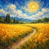 Tranh Nghệ Thuật Cánh Đồng Van Gogh