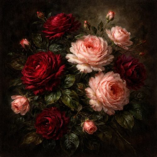 Tranh Nghệ Thuật Hoa Hồng Tân Cổ Điển