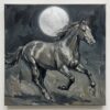 Tranh Nghệ Thuật Ngựa Dưới Trăng