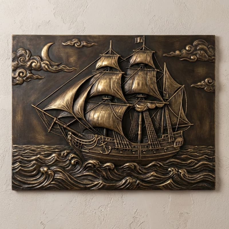 Tranh Phù Điêu Thuận Buồm Xuôi Gió Dạ Hành 2 Tranh Phù Điêu Thuận Buồm Xuôi Gió Dạ Hành